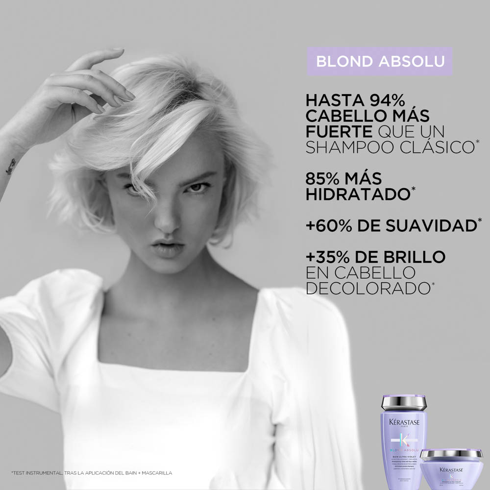 Shampoo Kérastase Blond Absolu Bain Lumiere Neutraliza Rubios o Decolorados 250ml - Image 5